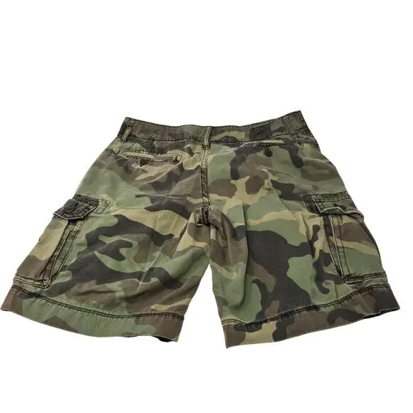 Vintage Camo Cargo Shorts Men's Size 34 Arizona Jean Co Y2K Pockets - Picture 8 of 9